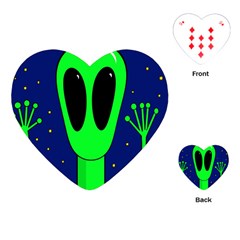 Alien  Playing Cards (heart)  by Valentinaart