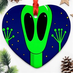 Alien  Heart Ornament (2 Sides)