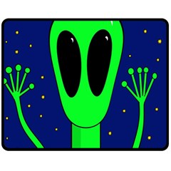 Alien  Fleece Blanket (medium)  by Valentinaart