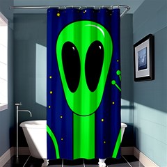 Alien  Shower Curtain 36  X 72  (stall)  by Valentinaart