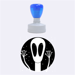 Alien  Rubber Round Stamps (medium) by Valentinaart