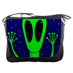 Alien  Messenger Bags by Valentinaart