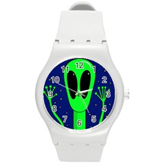 Alien  Round Plastic Sport Watch (m) by Valentinaart