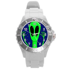 Alien  Round Plastic Sport Watch (l) by Valentinaart