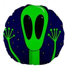 Alien  Large 18  Premium Round Cushions by Valentinaart