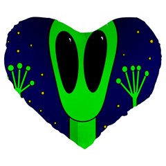 Alien  Large 19  Premium Heart Shape Cushions