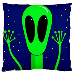 Alien  Large Flano Cushion Case (one Side) by Valentinaart