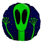 Alien  Large 18  Premium Flano Round Cushions Front