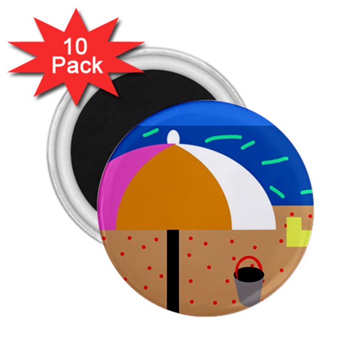 On the beach  2.25  Magnets (10 pack) 