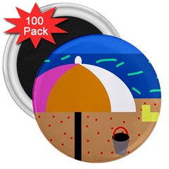 On The Beach  3  Magnets (100 Pack)