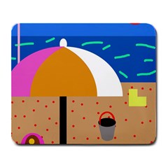 On The Beach  Large Mousepads by Valentinaart