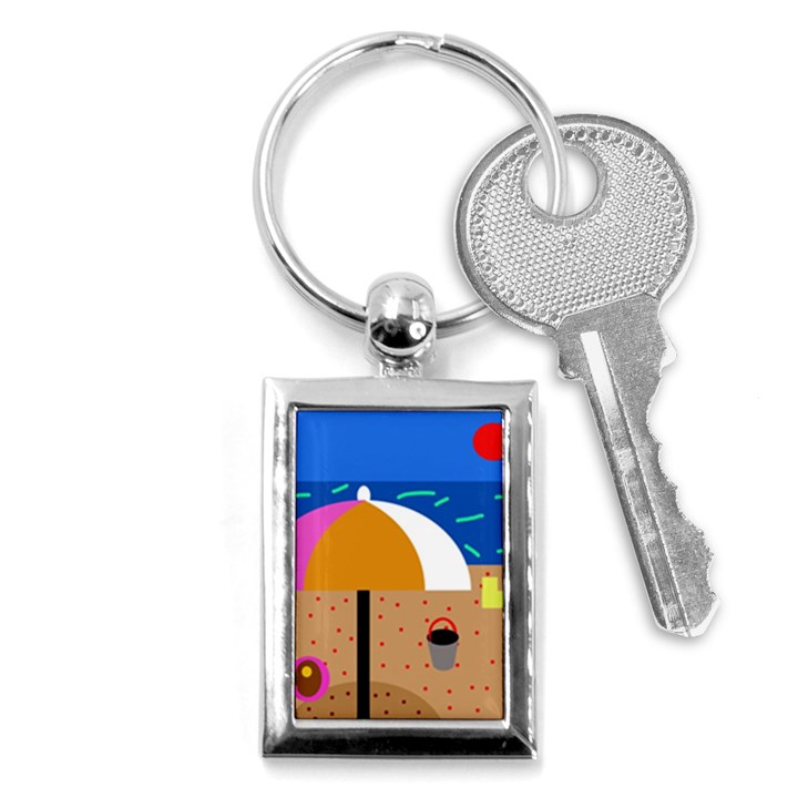 On the beach  Key Chains (Rectangle) 