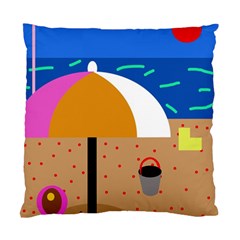 On The Beach  Standard Cushion Case (two Sides) by Valentinaart