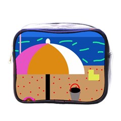 On The Beach  Mini Toiletries Bags by Valentinaart