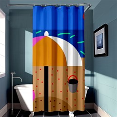 On The Beach  Shower Curtain 36  X 72  (stall)  by Valentinaart