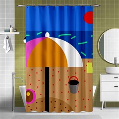 On The Beach  Shower Curtain 48  X 72  (small)  by Valentinaart