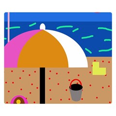 On The Beach  Double Sided Flano Blanket (small) 