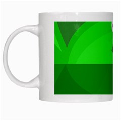 Green Monster Fish White Mugs by Valentinaart