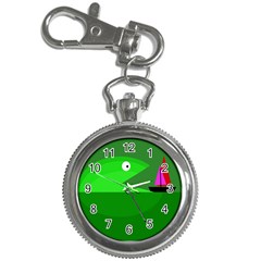 Green Monster Fish Key Chain Watches by Valentinaart