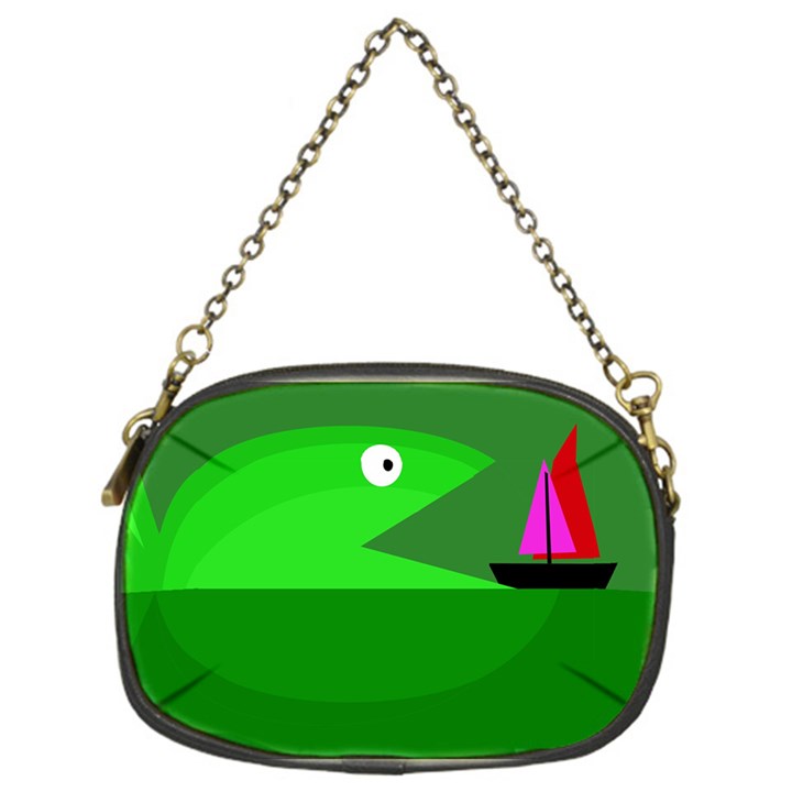 Green monster fish Chain Purses (One Side) 