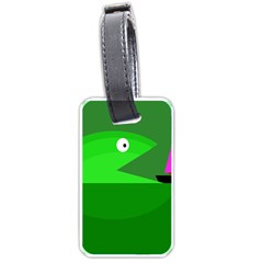 Green Monster Fish Luggage Tags (one Side) 