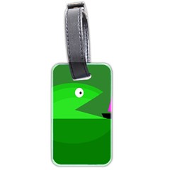 Green Monster Fish Luggage Tags (two Sides) by Valentinaart