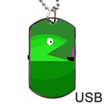 Green monster fish Dog Tag USB Flash (Two Sides)  Back