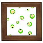 Green eyes Framed Tiles Front