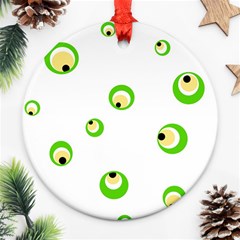 Green Eyes Ornament (round) 