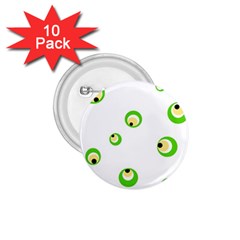 Green Eyes 1 75  Buttons (10 Pack)