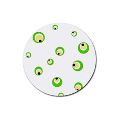 Green Eyes Rubber Coaster (round) 