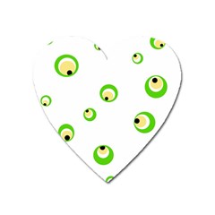 Green Eyes Heart Magnet