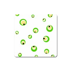 Green Eyes Square Magnet