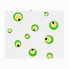 Green Eyes Small Glasses Cloth (2-side) by Valentinaart