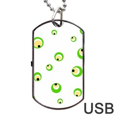 Green Eyes Dog Tag Usb Flash (one Side)