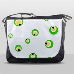 Green Eyes Messenger Bags