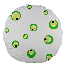 Green Eyes Large 18  Premium Round Cushions