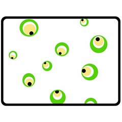 Green Eyes Double Sided Fleece Blanket (large) 