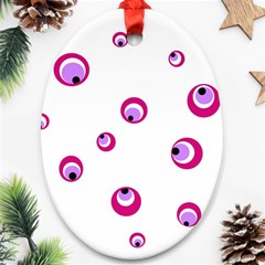 Purple Eyes Ornament (oval) 