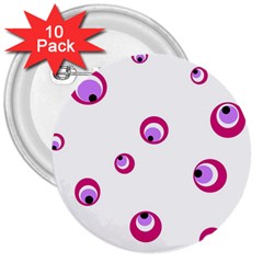 Purple Eyes 3  Buttons (10 Pack)  by Valentinaart