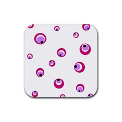 Purple Eyes Rubber Coaster (square) 