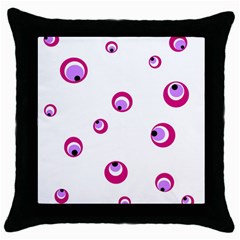 Purple Eyes Throw Pillow Case (black)