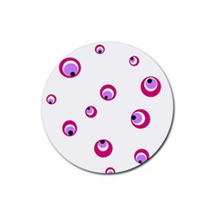 Purple Eyes Rubber Coaster (round)  by Valentinaart