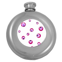 Purple Eyes Round Hip Flask (5 Oz)