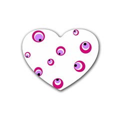 Purple Eyes Heart Coaster (4 Pack)  by Valentinaart