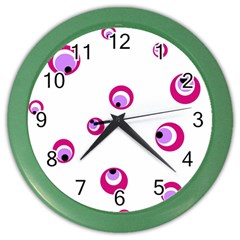 Purple Eyes Color Wall Clocks