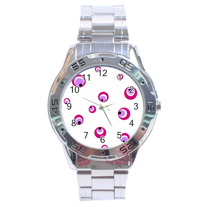 Purple eyes Stainless Steel Analogue Watch