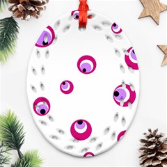 Purple Eyes Ornament (oval Filigree) 