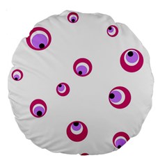 Purple Eyes Large 18  Premium Round Cushions