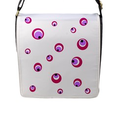 Purple Eyes Flap Messenger Bag (l) 